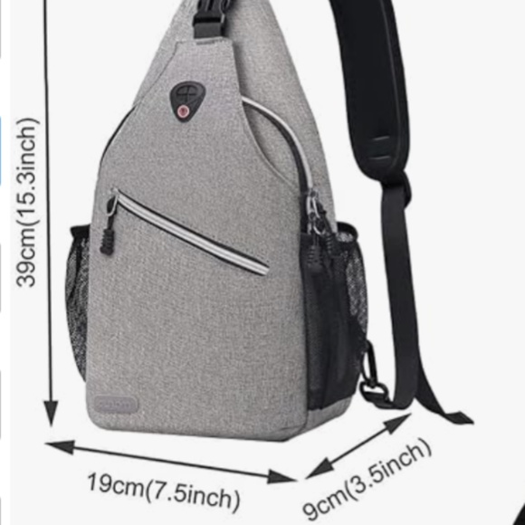 💐Mosiso Sling Backpack Crossbody Bag Grey - Picture 9 of 11